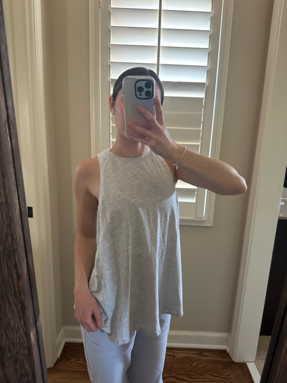 Open back tank top